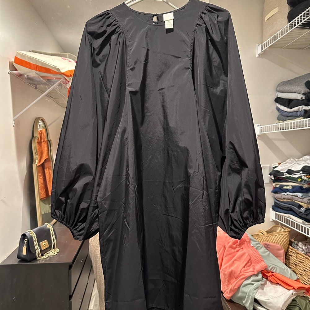 #12 H&M Puff Balloon Sleeve Black Mini Dress